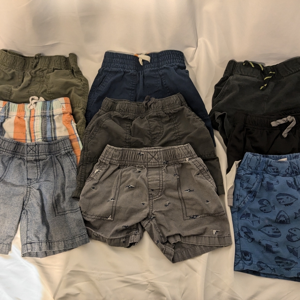 2T Kids Shorts Bundle - 9 Pairs Casual+ Athletic - Carter's